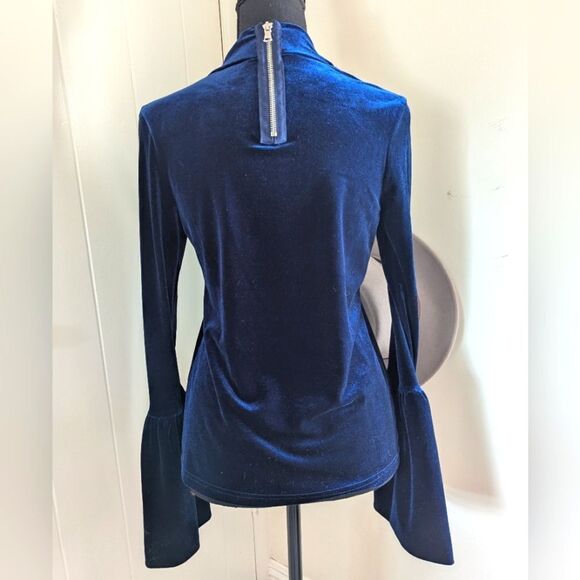 Torn by Ronny Kobo Blue Velvet Whimsigoth Fairy Grunge Witchy Romantic Top S - Picture 8 of 12